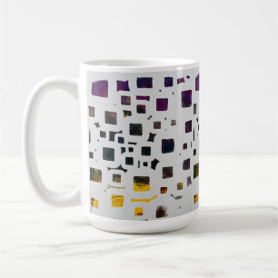 Taza De Café Mugre de oro púrpura contemporáneo