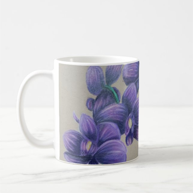 Taza De Café Mugre de orquídea morada (Izquierda)