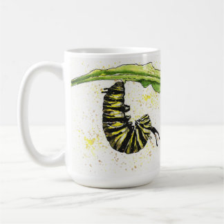 Taza De Café Mugre de oruga de color de agua