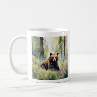 Taza De Café Mugre de oso acuarela