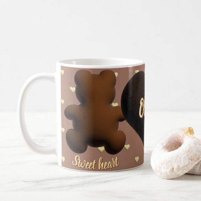 Taza De Café Mugre de oso de chocolate (Con donut)