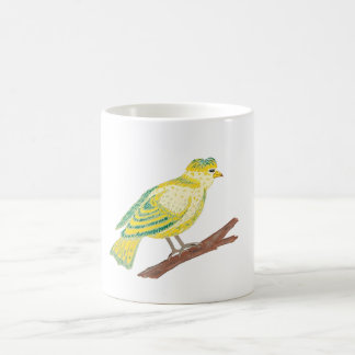 Taza De Café Mugre de pájaro amarillo feliz