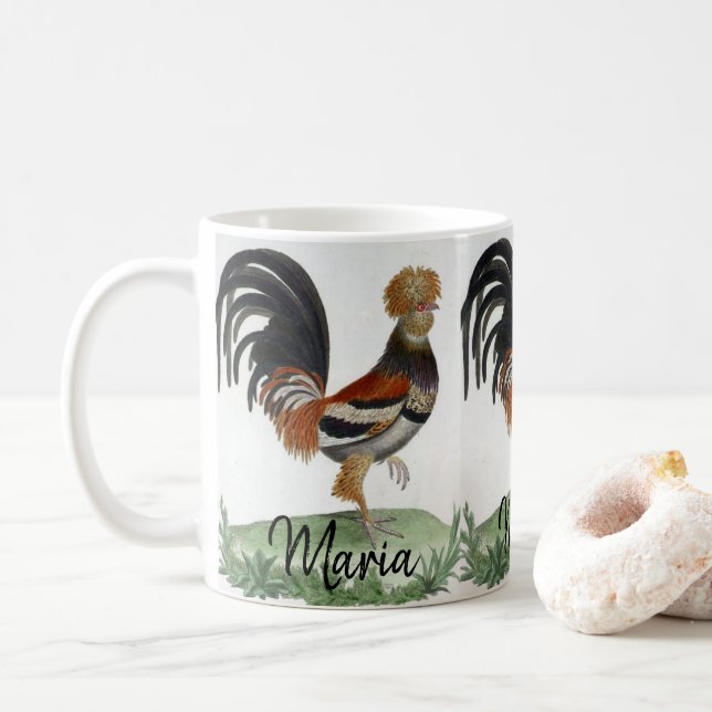 Taza De Café Mugre de pájaro francés (Con donut)