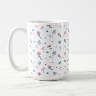 Taza De Café Mugre de patrón de flor pequeño