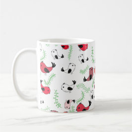 Taza De Café Mugre de patrón de pájaro, atracción de pájaro lin