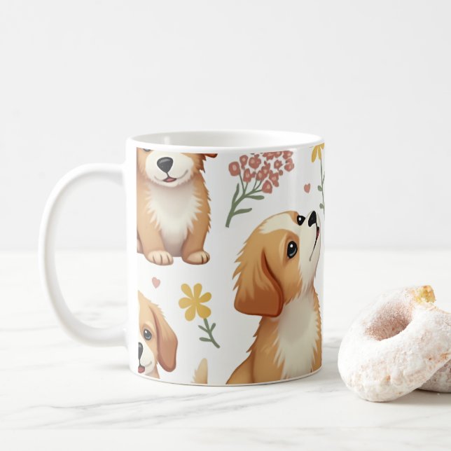 Taza De Café Mugre de patrón de perro (Con donut)