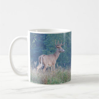Taza De Café Mugre de perfil de buck de Whitetail