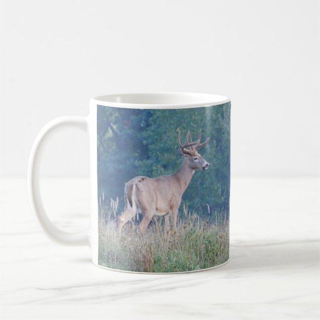 Taza De Café Mugre de perfil de buck de Whitetail (Izquierda)