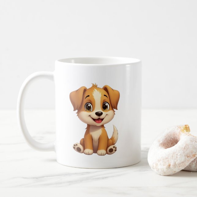 Taza De Café mugre de perro lindo (Con donut)