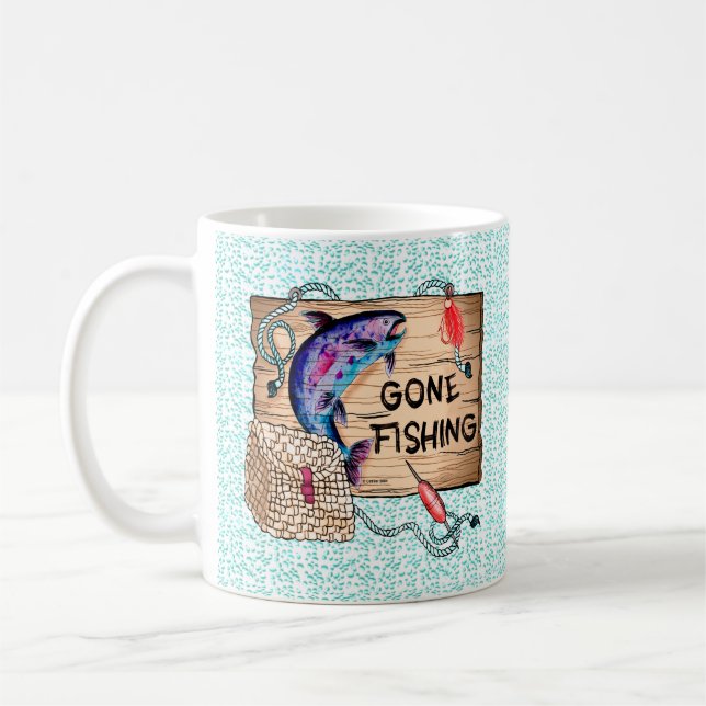 Taza De Café Mugre de pesca despegada (Izquierda)