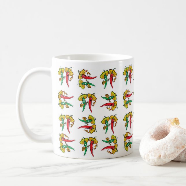 Taza De Café Mugre de pimientos calientes (Con donut)
