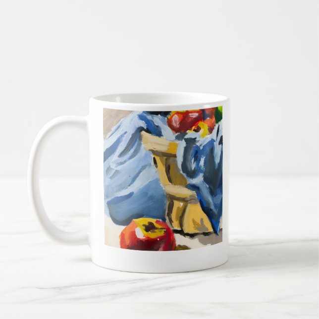 Taza De Café mugre de pintura de manzana (Izquierda)