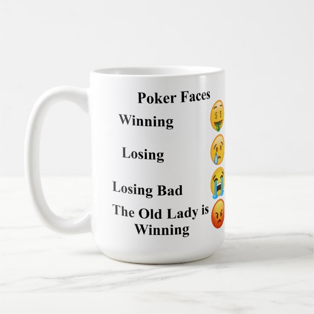 Taza De Café Mugre de Poker Faces (Izquierda)