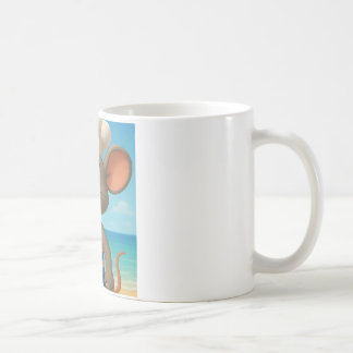 Taza De Café Mugre de ratón de playa de verano | Personalizado 
