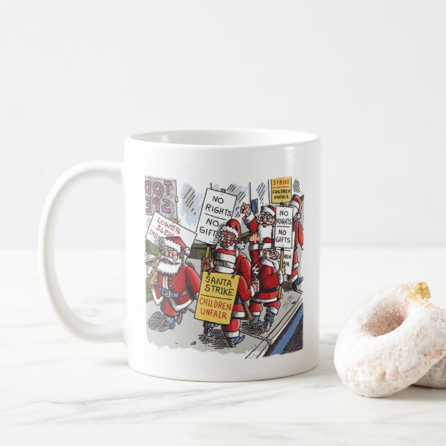 Taza De Café Mugre de Santa Strike (Con donut)