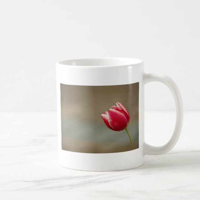 Taza De Café Mugre de tulipán rojo (Derecha)