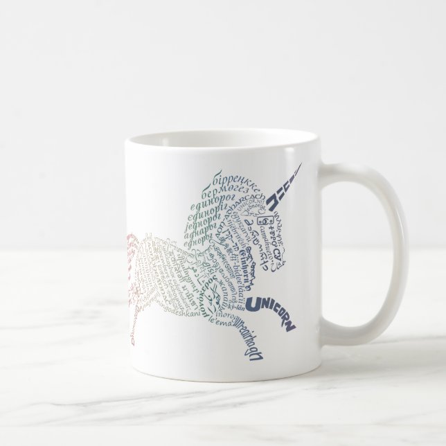 Taza De Café Mugre de Unicornio Mundial (Derecha)