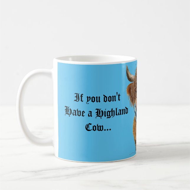 Taza De Café Mugre de vaca Highland (Izquierda)