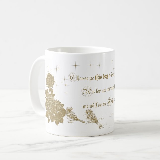 Taza De Café Mugre de versículo de la Biblia Elige a las estrel (Anverso izquierdo)