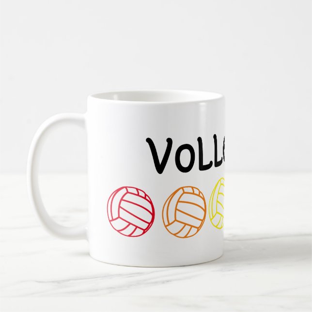 Taza De Café Mugre de voleibol arco iris (Izquierda)