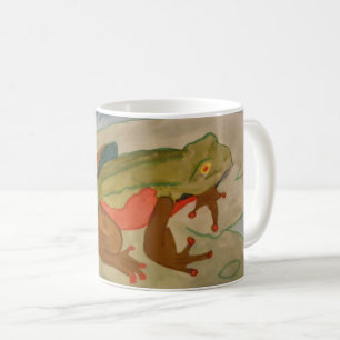 Taza De Café Mugre de yeso de rana de verano