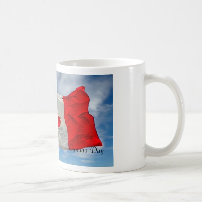 Taza De Café Mugre del Día de Canadá (Derecha)