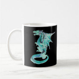 Taza De Café Mugre del dragón azul cielo