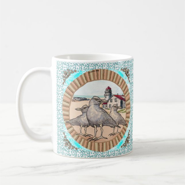 Taza De Café Mugre del faro de Gulls (Izquierda)