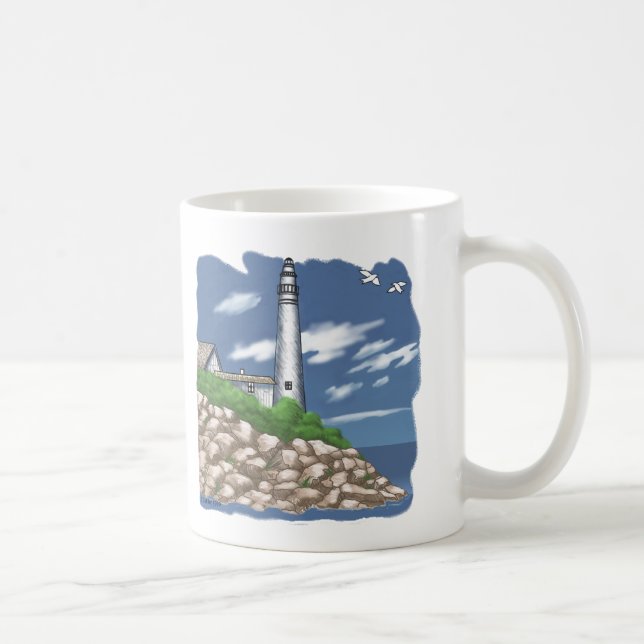 Taza De Café Mugre del faro de Manitou (Derecha)