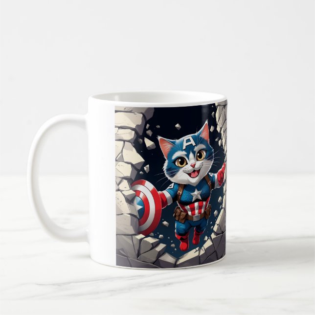 Taza De Café Mugre del gato del Capitanio (Izquierda)