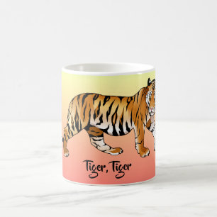 Taza De Café Mugre del patrón animal del tigre