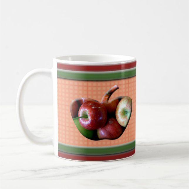 Taza De Café Mugre del patrón de diseño de Apple (Izquierda)