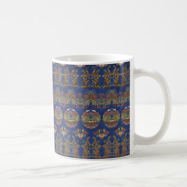 Taza De Café Mugre del patrón del dragón azul japonés (Derecha)