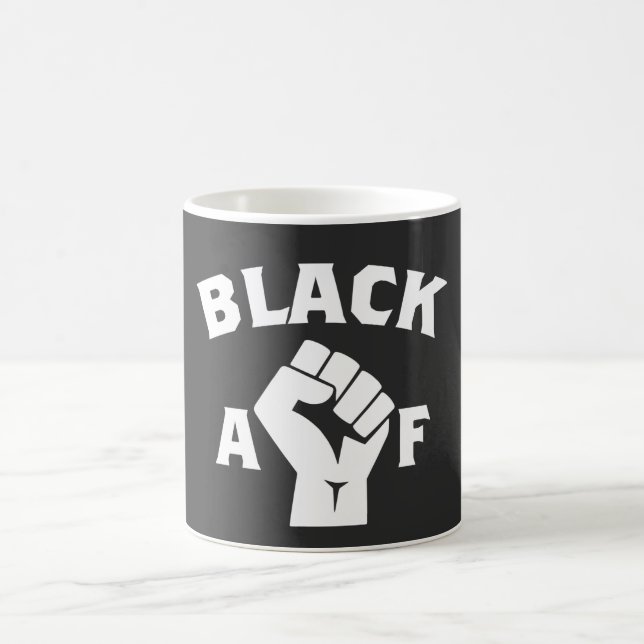 Taza De Café Mugre del puño del AF negro (Centro)