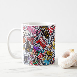 Taza De Café Mugre del Retro Pop Culture College