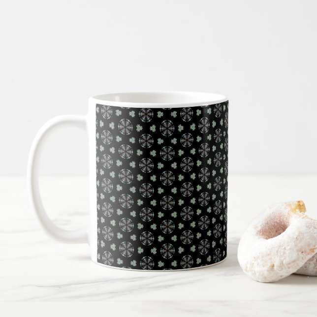 Taza De Café Mugre delgada circular negra (Con donut)