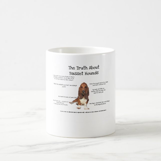 Taza De Café mugre divertida de Basset (Centro)