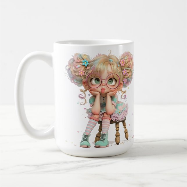 Taza De Café Mugre divertida de Niña Pequeña (Izquierda)