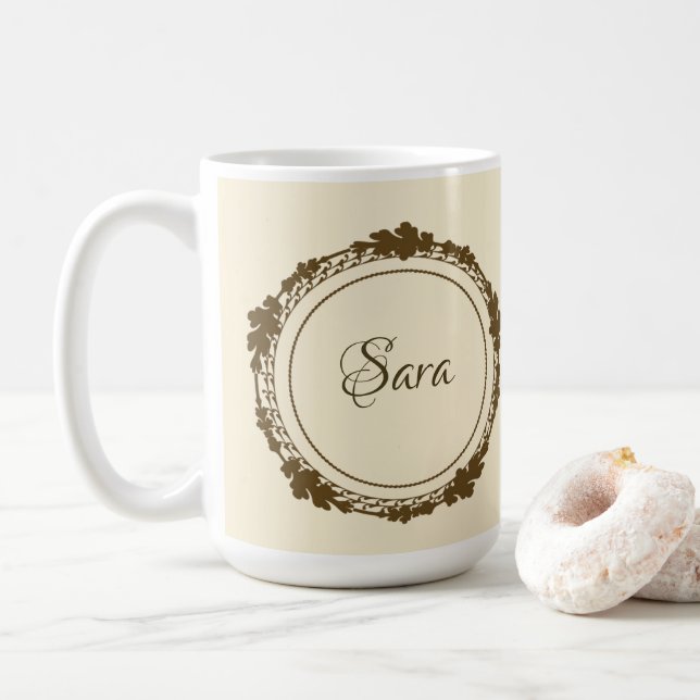 Taza De Café Mugre dorada personalizada (Con donut)