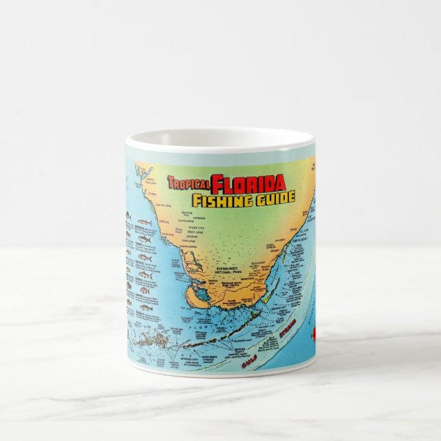 Taza De Café Mugre en el mapa de pesca de Florida (Centro)