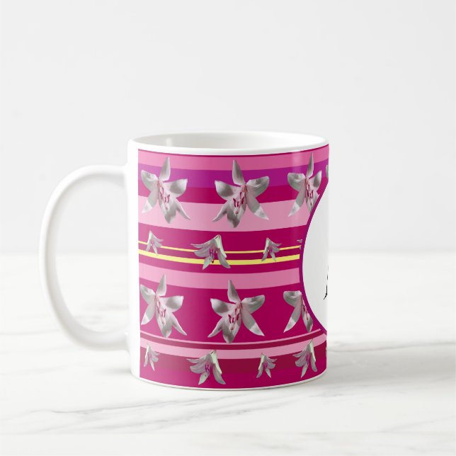 Taza De Café Mugre especial rosado monograma (Izquierda)