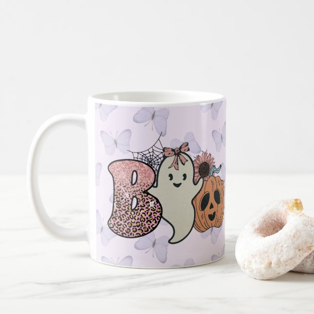 Taza De Café Mugre fantasmal de Halloween (Con donut)