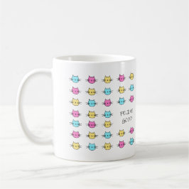 Taza De Café Mugre felina de gato arco iris