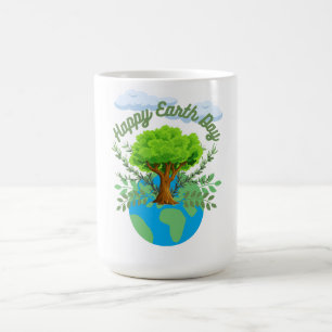 Taza De Café Mugre feliz del Día de la Tierra