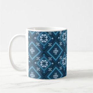 Taza De Café Mugre floral azul