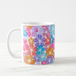 Taza De Café Mugre floral brillante