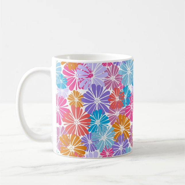 Taza De Café Mugre floral brillante (Izquierda)
