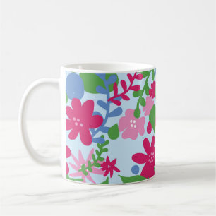 Taza De Café Mugre floral brillante