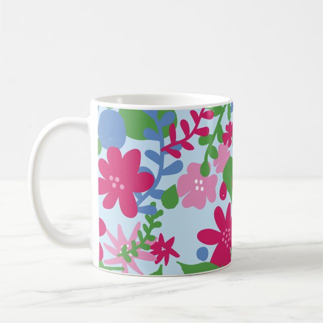 Taza De Café Mugre floral brillante (Izquierda)
