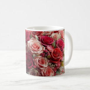 Taza De Café Mugre floral clásica